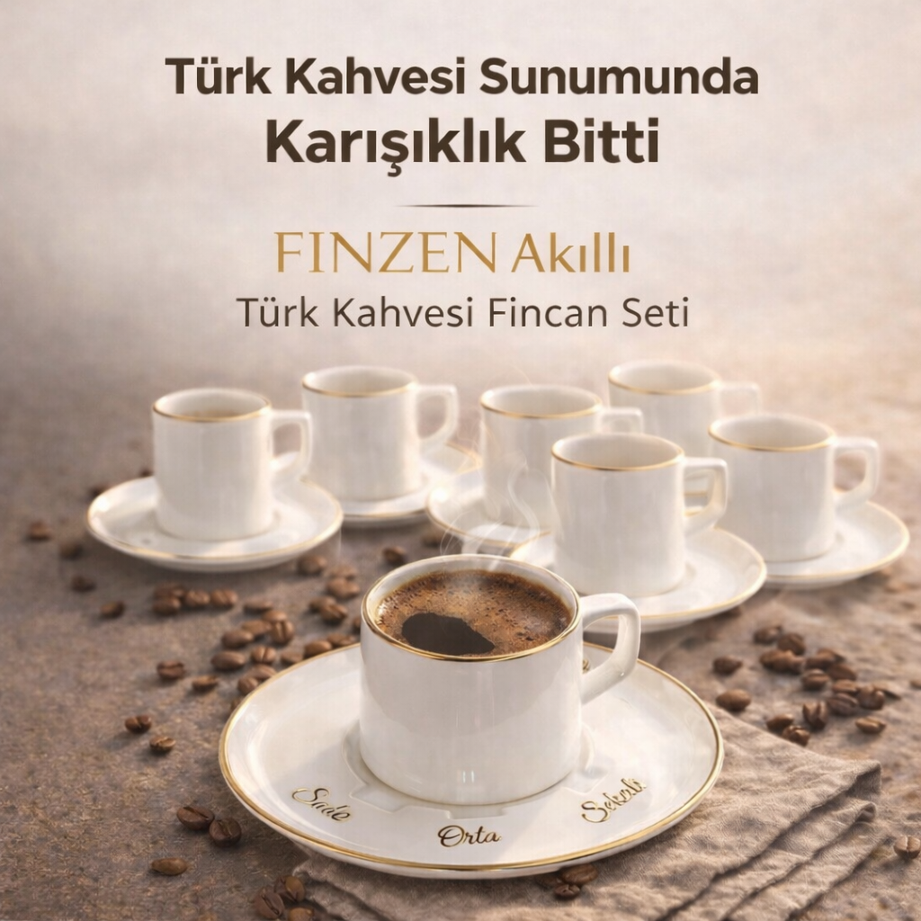 Finzen | Olika 12 Parça Akıllı Fincan Seti