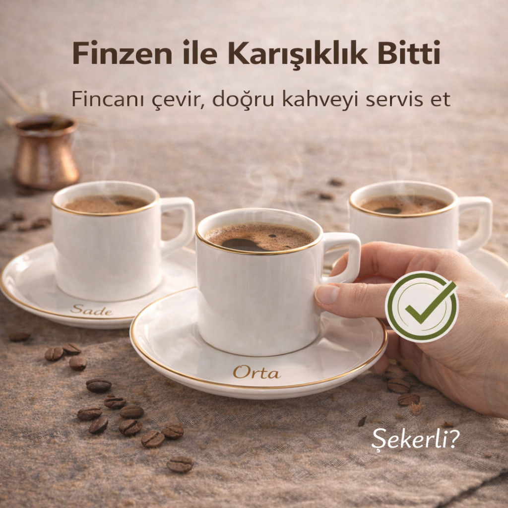 Finzen | Olika 12 Parça Akıllı Fincan Seti