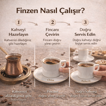 Finzen | Olika 12 Parça Akıllı Fincan Seti