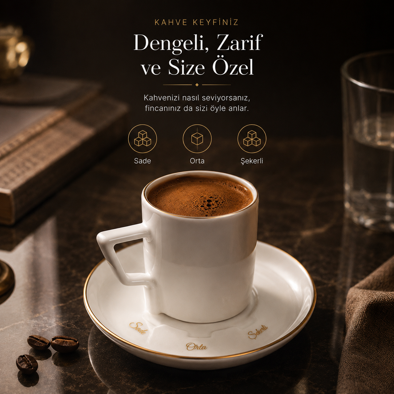 Finzen | Olika 12 Parça Akıllı Fincan Seti