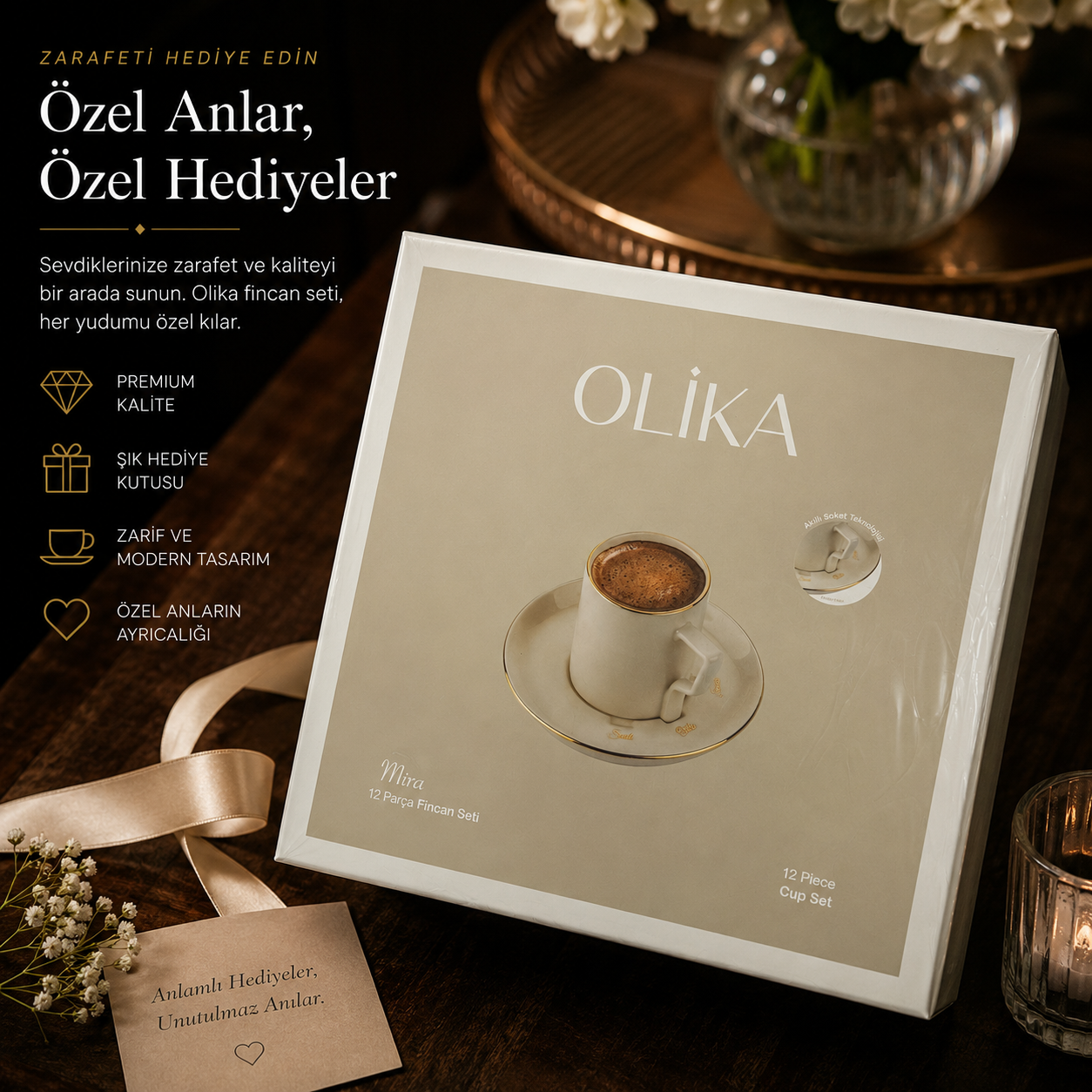 Finzen | Olika 12 Parça Akıllı Fincan Seti